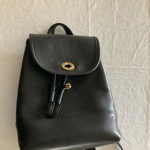 Vintage Coach Daypack #9960 Black Leather